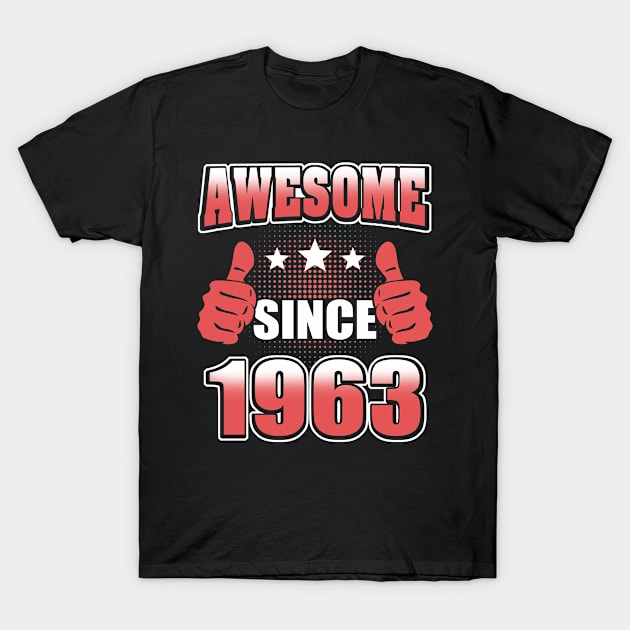 Awesome Since 1963 T-Shirt by Adikka